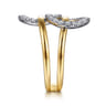 14K White  Yellow Gold Diamond Interlock Fashion Ring - 0.5 ct