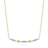 14K White  Yellow Gold Diamond Kite Bar Necklace - 0.5 ct
