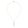 14K White  Yellow Gold Diamond Kite Drop Necklace - 0.35 ct
