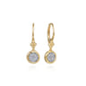 14K White  Yellow Gold Diamond Lever Back Earrings-Bujukan - 0.3 ct