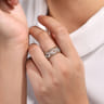 14K White-Yellow Gold Diamond Link and Twisted Rope Ring - 0.45 ct
