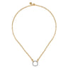 14K White  Yellow Gold Diamond Paperclip Chain Necklace - 0.23 ct