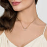 14K White  Yellow Gold Diamond Paperclip Chain Necklace - 0.23 ct