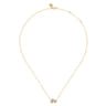 14K White Yellow Gold Diamond Pear And Round Pendant Necklace - 0.25 ct