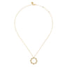 14K White  Yellow Gold Diamond Pear Pendant Necklace - 0.25 ct