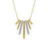 14K White  Yellow Gold Diamond Pendant Necklace - 0.35 ct