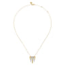 14K White  Yellow Gold Diamond Pendant Necklace - 0.35 ct