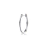 14K White  Yellow Gold Diamond Rhombus Intricate Hoop Earrings - 0.2 ct