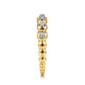 14K White  Yellow Gold Diamond Stackable Ring - 0.06 ct