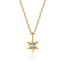 14K White Yellow Gold Diamond Star of David Pendant Necklace - 0.03 ct