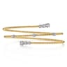 14K White-Yellow Gold Diamond Wrap Bangle - 0.54 ct
