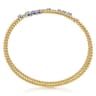 14K White-Yellow Gold Diamond Wrap Bangle - 0.54 ct