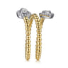 14K White  Yellow Gold Diamond Wrap Ring-Bujukan - 0.5 ct