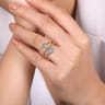 14K White  Yellow Gold Diamond Wrap Ring-Bujukan - 0.5 ct