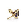 14K White  Yellow Gold Diamond and Amethyst Stud Earrings - 0.1 ct