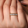 14K White-Yellow Gold Diamond and Bujukan Bead Ring - 0.4 ct