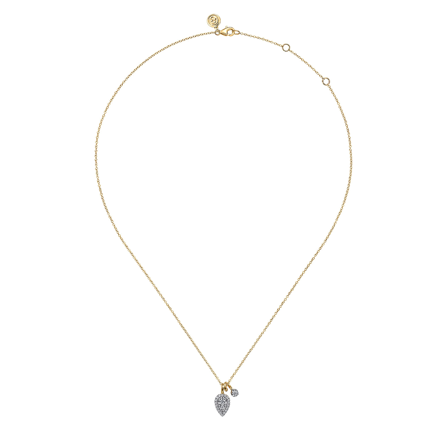 14k Yellow/white Gold Pendant Bujukan Necklace. SKU