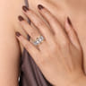 14K White  Yellow Gold Emerald Cut Diamond Easy Stackable Ring - 1.9 ct