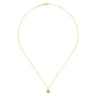 14K White-Yellow Gold Twisted Clover Diamond Pendant Necklace - 0.12 ct