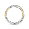Fancy Wedding Ring in 14k Yellow/white Gold with Round Natural Diamond at Gabriel & Co.