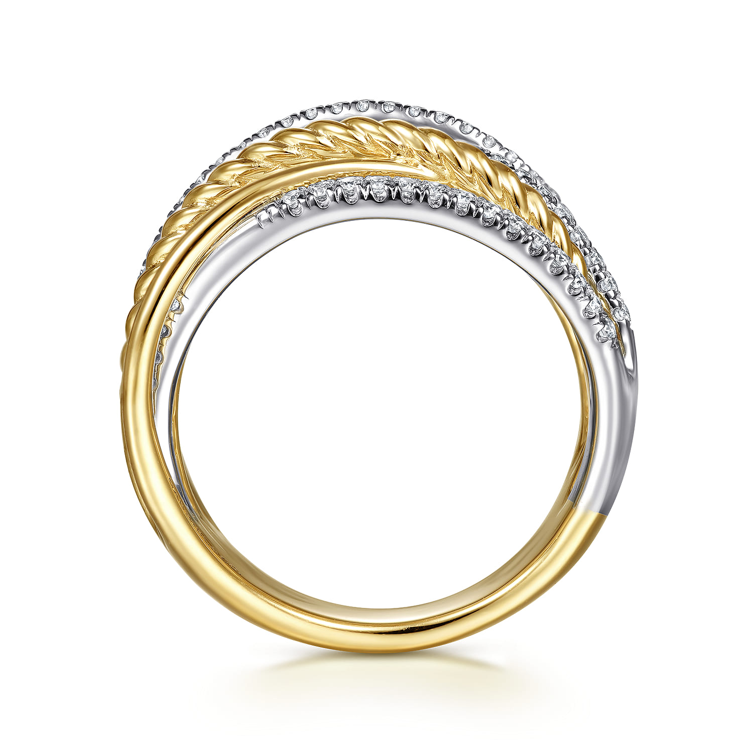 14k Yellow/white Gold Twisted Hampton [Ring Type]. SKU LR52031M45JJ ...