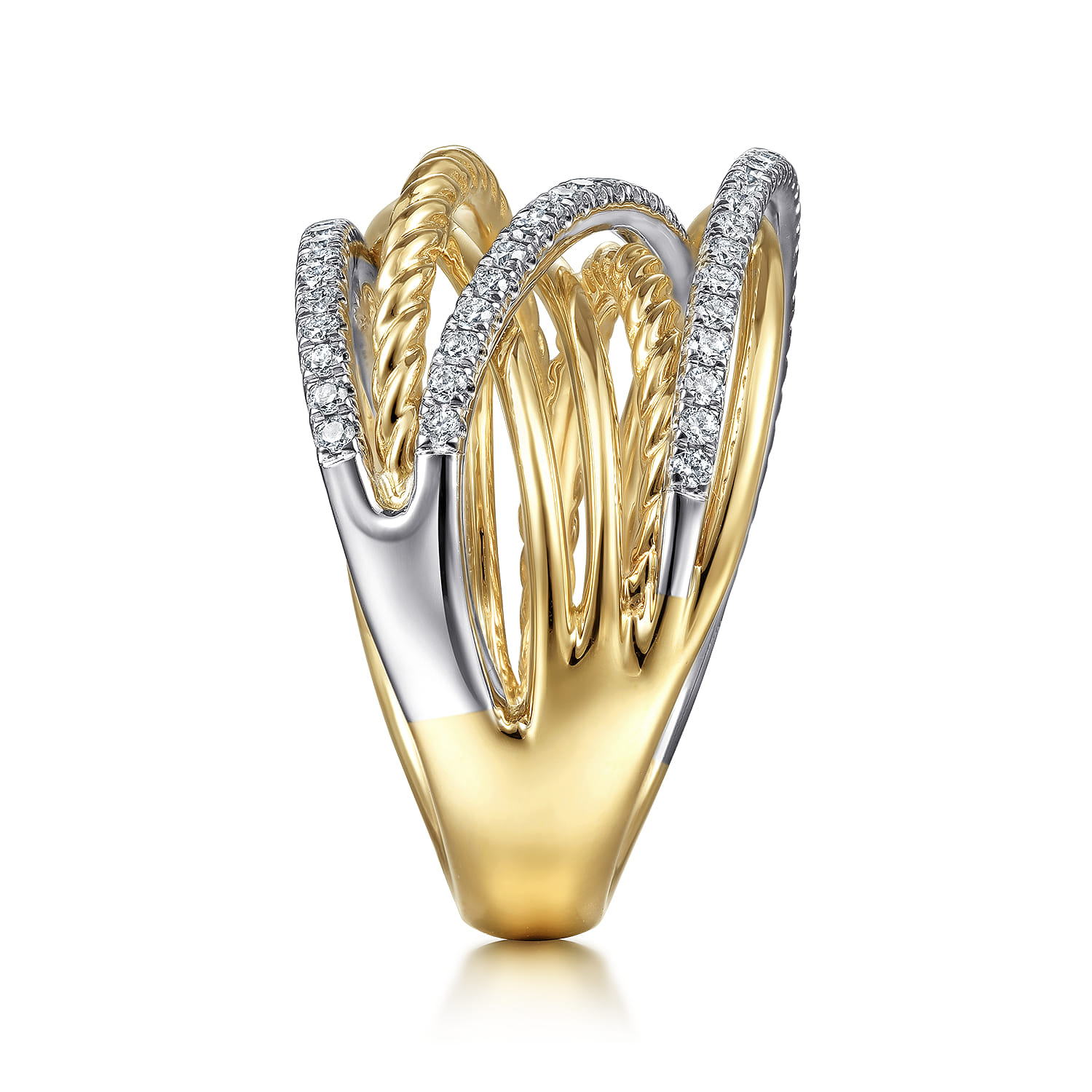 14k Yellow/white Gold Twisted Hampton [Ring Type]. SKU LR52031M45JJ ...