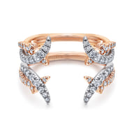 14K White and Rose Gold Diamond Ring Enhancer