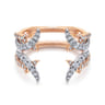 Enhancer Wedding Ring in 14k White/Rose Gold with Round Natural Diamond at Gabriel & Co.