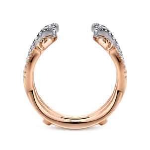14K White and Rose Gold Diamond Ring Enhancer
