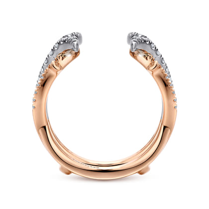 14K White and Rose Gold Diamond Ring Enhancer