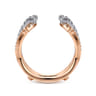 Enhancer Wedding Ring in 14k White/Rose Gold with Round Natural Diamond at Gabriel & Co.