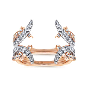 14K White and Rose Gold Diamond Ring Enhancer