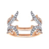 Enhancer Wedding Ring in 14k White/Rose Gold with Round Natural Diamond at Gabriel & Co.