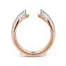 Enhancer Wedding Ring in 14k White/Rose Gold with Round Natural Diamond at Gabriel & Co.