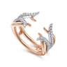 Enhancer Wedding Ring in 14k White/Rose Gold with Round Natural Diamond at Gabriel & Co.