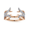 Enhancer Wedding Ring in 14k White/Rose Gold with Round Natural Diamond at Gabriel & Co.