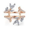Enhancer Wedding Ring in 14k White/Rose Gold with Marquise Natural Diamond at Gabriel & Co.
