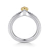 14K White and Yellow Gold Bujukan Clover And Diamond Smart Ring Enhancer - 0.25 ct