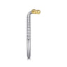 14K White and Yellow Gold Bujukan Clover And Diamond Smart Ring Enhancer - 0.25 ct