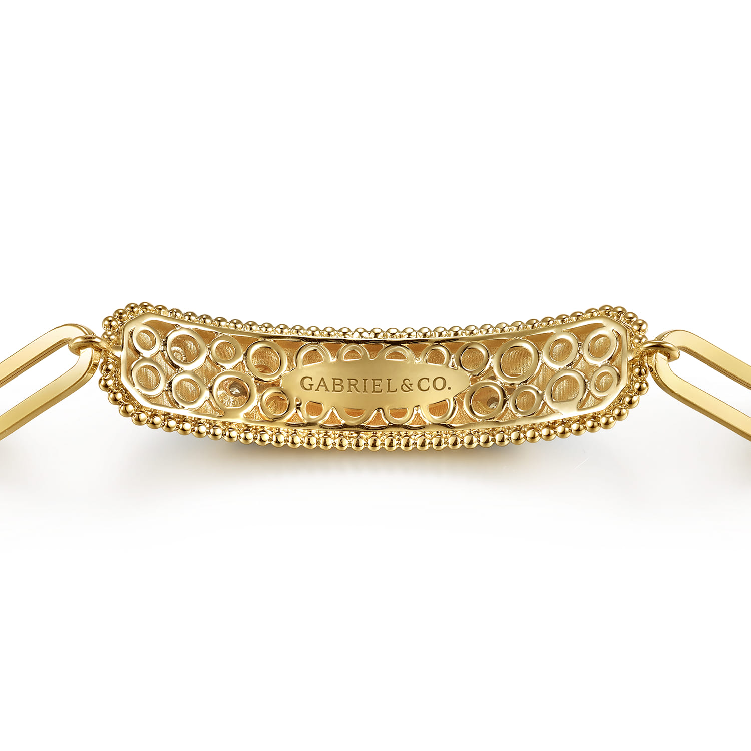 14K White and Yellow Gold Bujukan Diamond Bracelet with Blue and Dust Blue and White Enamel - 0.11 ct - Shot 3