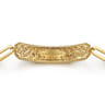 14K White and Yellow Gold Bujukan Diamond Bracelet with Blue and Dust Blue and White Enamel - 0.11 ct