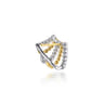 14K White and Yellow Gold Bujukan Diamond Huggie Earrings - 0.35 ct