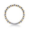 14K White and Yellow Gold Bujukan Diamond Stackable Ring - 0.23 ct