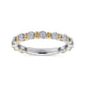 14K White and Yellow Gold Bujukan Diamond Stackable Ring - 0.23 ct