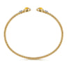 14K White and Yellow Gold Bujukan Diamond and Citrine Bangle - 0.09 ct