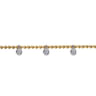 14K White and Yellow Gold Bujukan White Sapphire Droplet Bracelet