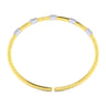 14K White and Yellow Gold Diamond Bangle - 0.4 ct