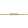 14K White and Yellow Gold Diamond Bar Bracelet - 0.75 ct