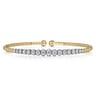 14K White and Yellow Gold Diamond Bujukan Bangle - 0.75 ct