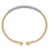 14K White and Yellow Gold Diamond Bujukan Bangle - 0.75 ct